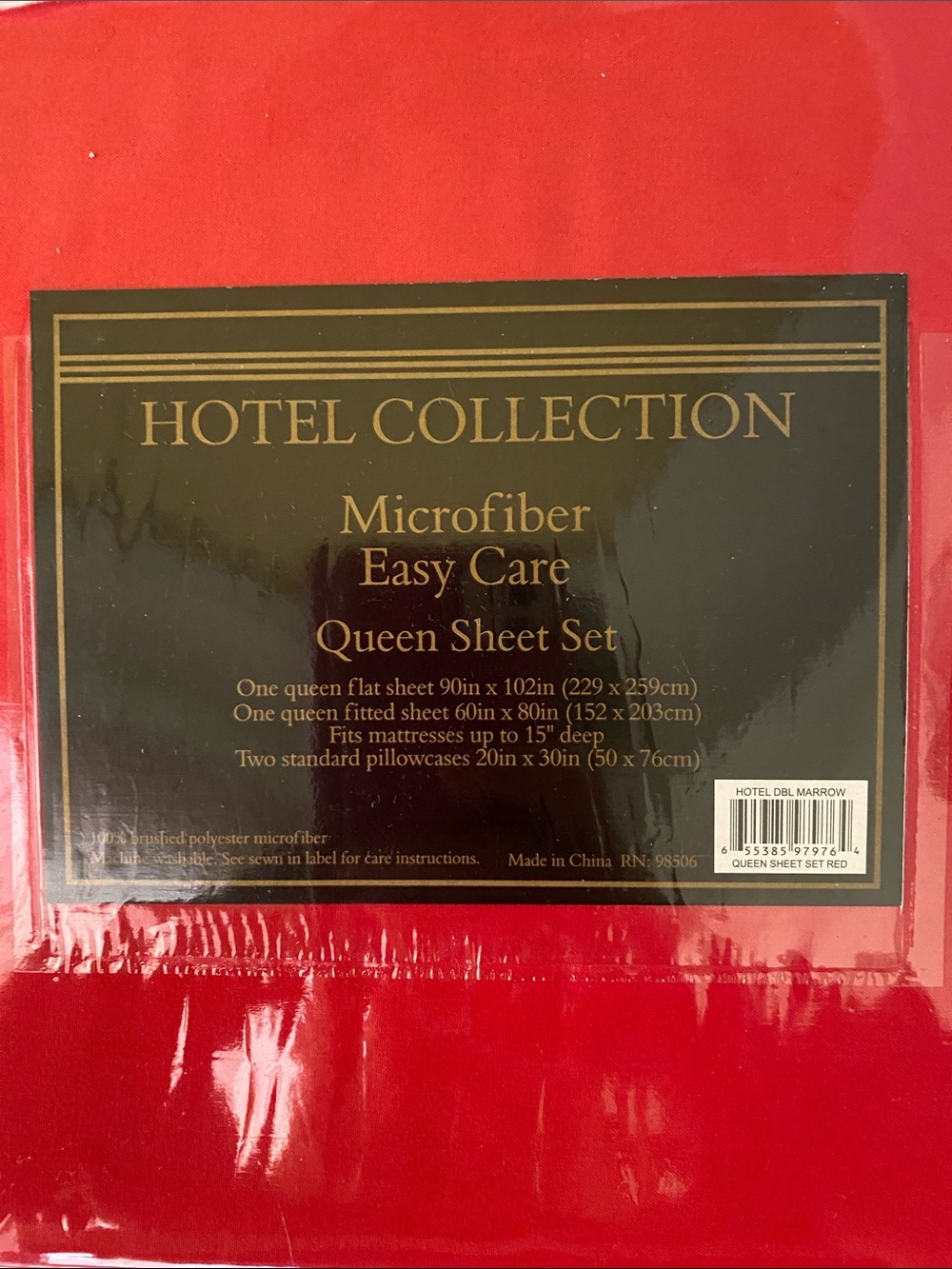 2/$30!! Hotel Collection Microfiber Queen Sheet Set - Red